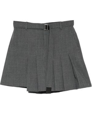 Sacai Pleated Suiting Shorts - Grey