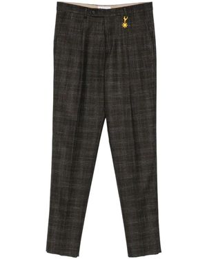 Manuel Ritz Pleated Straight-Leg Trousers - Grey