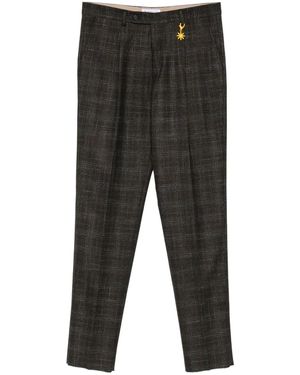 Manuel Ritz Pleated Straight-Leg Trousers - Grey