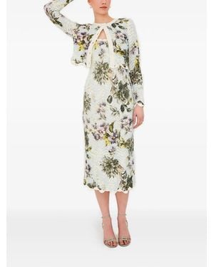 Cara Cara Orel Floral-Print Midi Dress - White