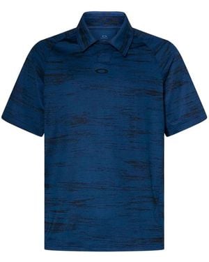 Oakley Pattern-Jacquard Polo Shirt - Blue