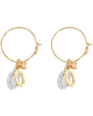 Bimba Y Lola Pearl Then Oval Medium-Hoop Earrings - Natural