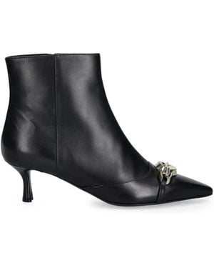 Baldinini Chain-Detail Pointed Ankle Boots - Black