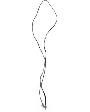 Chrome Hearts Braided-Leather Chain Necklace - Metallic