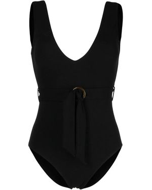 Duskii Bañador Con Cuello En V - Negro