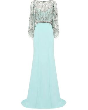 Jenny Packham Wanderlust Embellished-Details Maxi Dress - Blue
