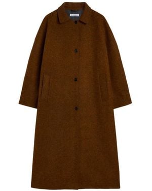 Jil Sander Felt Wool Coat - Brown