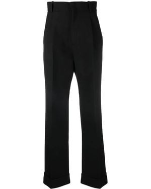 Gucci High-Waisted Wool Trousers - Black