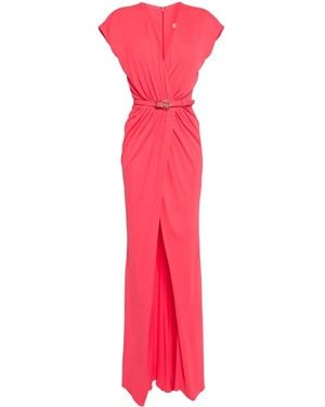Elie Saab Draped Midi Dress - Pink