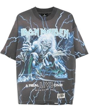 Represent Iron Maiden A Real Live One Tシャツ - ブルー