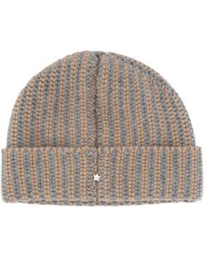 Lorena Antoniazzi Star-Detail Pattern Beanie Hat - Grey