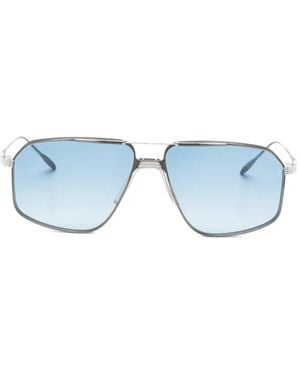 Jacques Marie Mage Jagger Sonnenbrille Mit Brauensteg - Blau