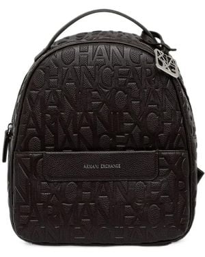 ARMANI EXCHANGE Rucksack Mit Logo-Prägung - Schwarz