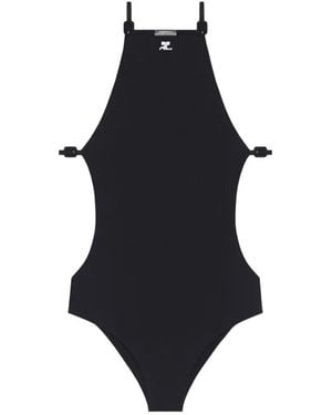 Courreges Bañador Con Aberturas - Negro