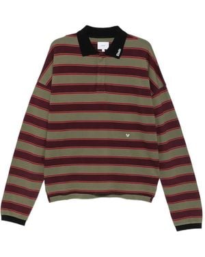 Rhude Gestreiftes Poloshirt - Braun