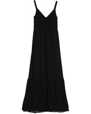 Michael Kors Maxi Smocked Dress - Black