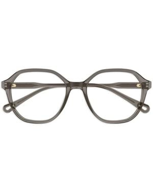 Chloé Brille Mit Rundem Gestell - Grau