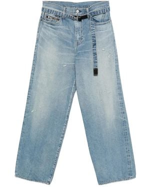 Sacai Jeans mit Gürtel - Blau