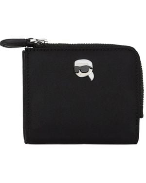 Karl Lagerfeld Ikon ピン ファスナー 財布 - ブラック