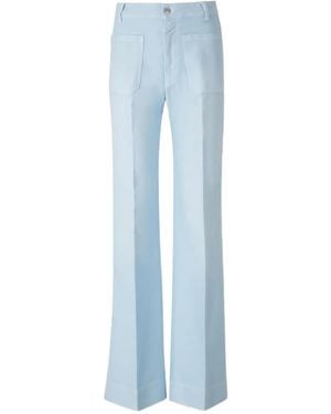 Victoria Beckham Patch-Pocket Flared Jeans - Blue