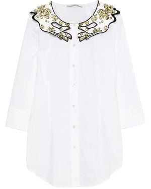 Vivetta Crystal-Embellished Shirt - White