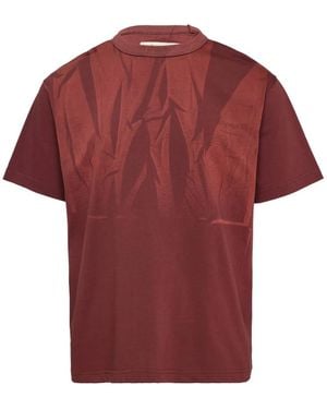 JiyongKim Bleached-Effect T-Shirt - Red