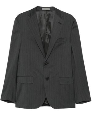 Corneliani Traje A Rayas Diplomáticas - Negro