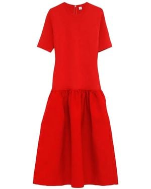 TOTEME Twinflower Tee Dress - Red