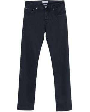 Jacob Cohen Logo Patch Skinny Trousers - Blue