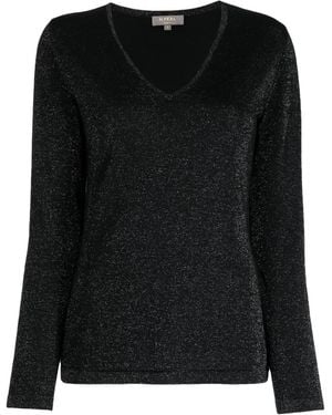 N.Peal Cashmere ルレックスディテール カシミアセーター - ブラック