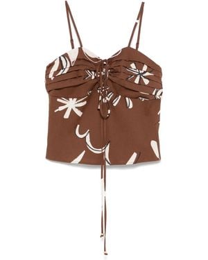 Scotch & Soda シアサッカートップ - ブラウン