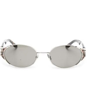 Saint Laurent Cassandre Tortoiseshell-Effect Sunglasses - White