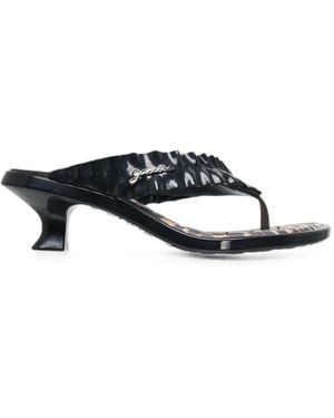 Ganni Melissa Ruffled Thong Pumps - White