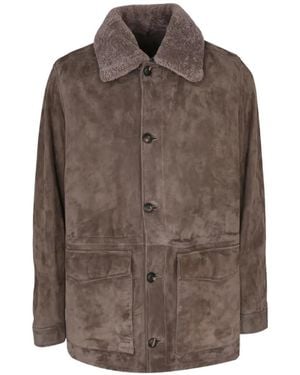 Pal Zileri Button-Up Coat - Brown