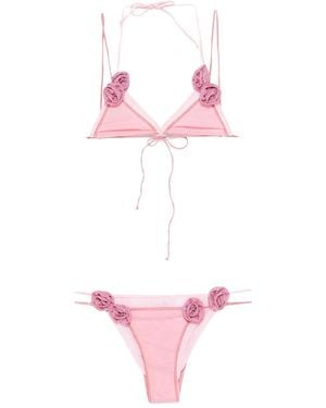 Oséree Mesh Two-Piece Bikini - Pink