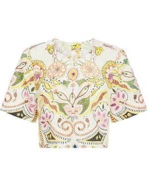 Marie Oliver Drew Floral Top - Metallic