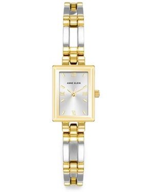 Anne Klein Rectangular-Case 16Mm Watch - Metallic
