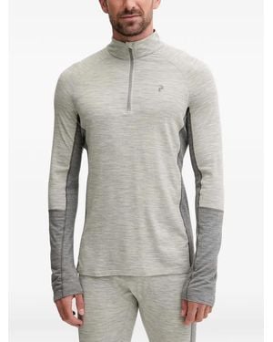 Peak Performance Langarmshirt Mit Reißverschluss - Grau