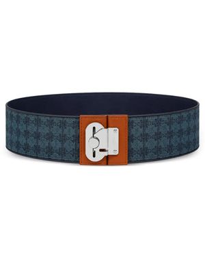 Fpm Milano Xl Butterfly Patterned Elastic Luggage Belt - Blue