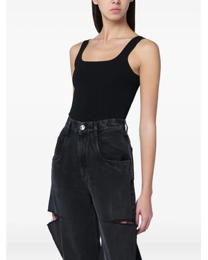 Entire studios Square-Neck Top - Black