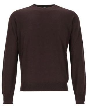Alpha Studio Jersey Con Cuello Redondo - Marrón