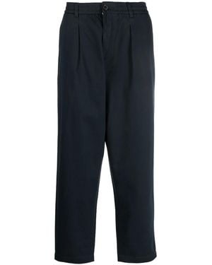 Universal Works Elasticated-Waistband Tapered Trousers - Blue