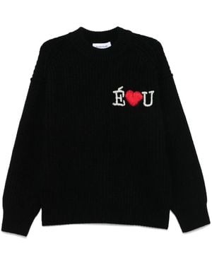 Etudes Studio Heavy Pullover Mit Rundhalsausschnitt - Schwarz