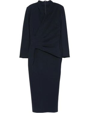 La Petite Robe Di Chiara Boni Ruched Long-Sleeve Dress - Blue