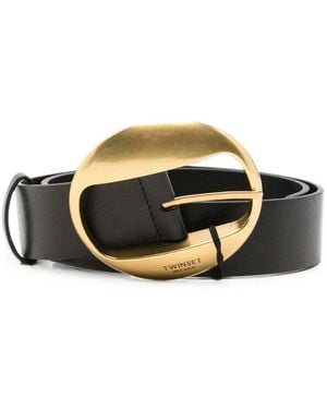 Twinset Logo-Buckle Belt - Black