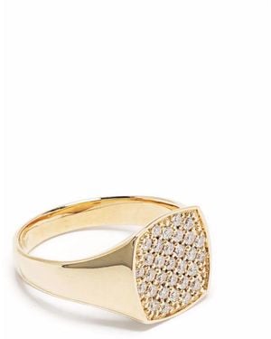 Tom Wood 9Kt Mini Cushion Diamond Ring - Metallic