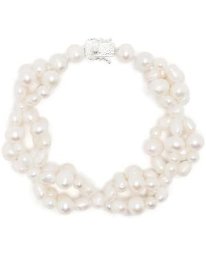 Bleue Burnham Multi-Strand Pearl Bracelet - White