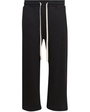 Earthling VIP Pantalones anchos con dobladillo con abertura - Negro