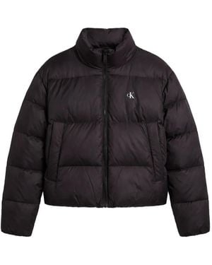 Calvin Klein Quilted Hooded Jacket - Black