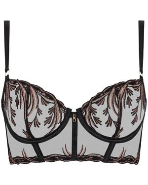 Aubade Cosmic Romance Embroidered Bustier - Gray